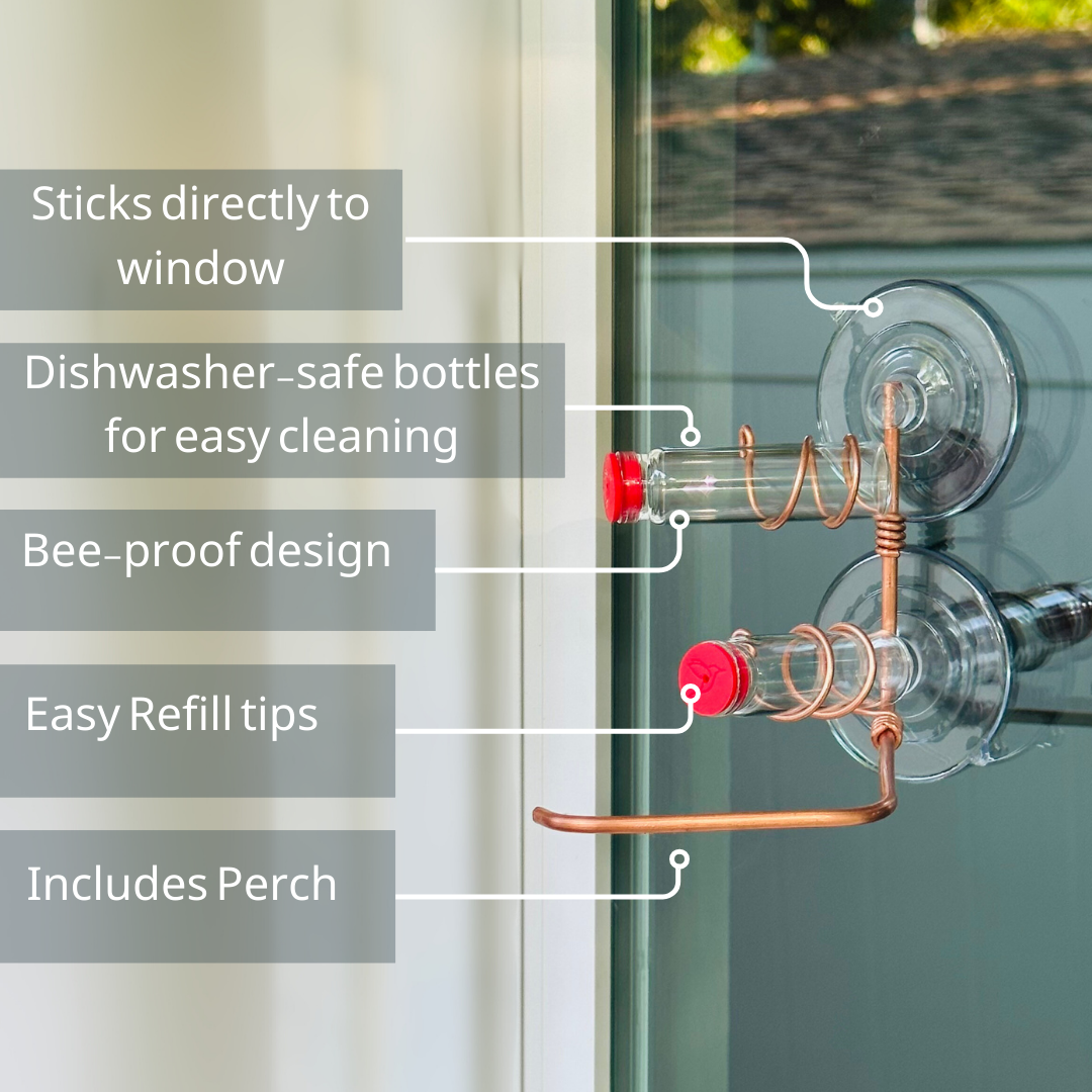 unique gift of window hummingbird feeder for outdoors