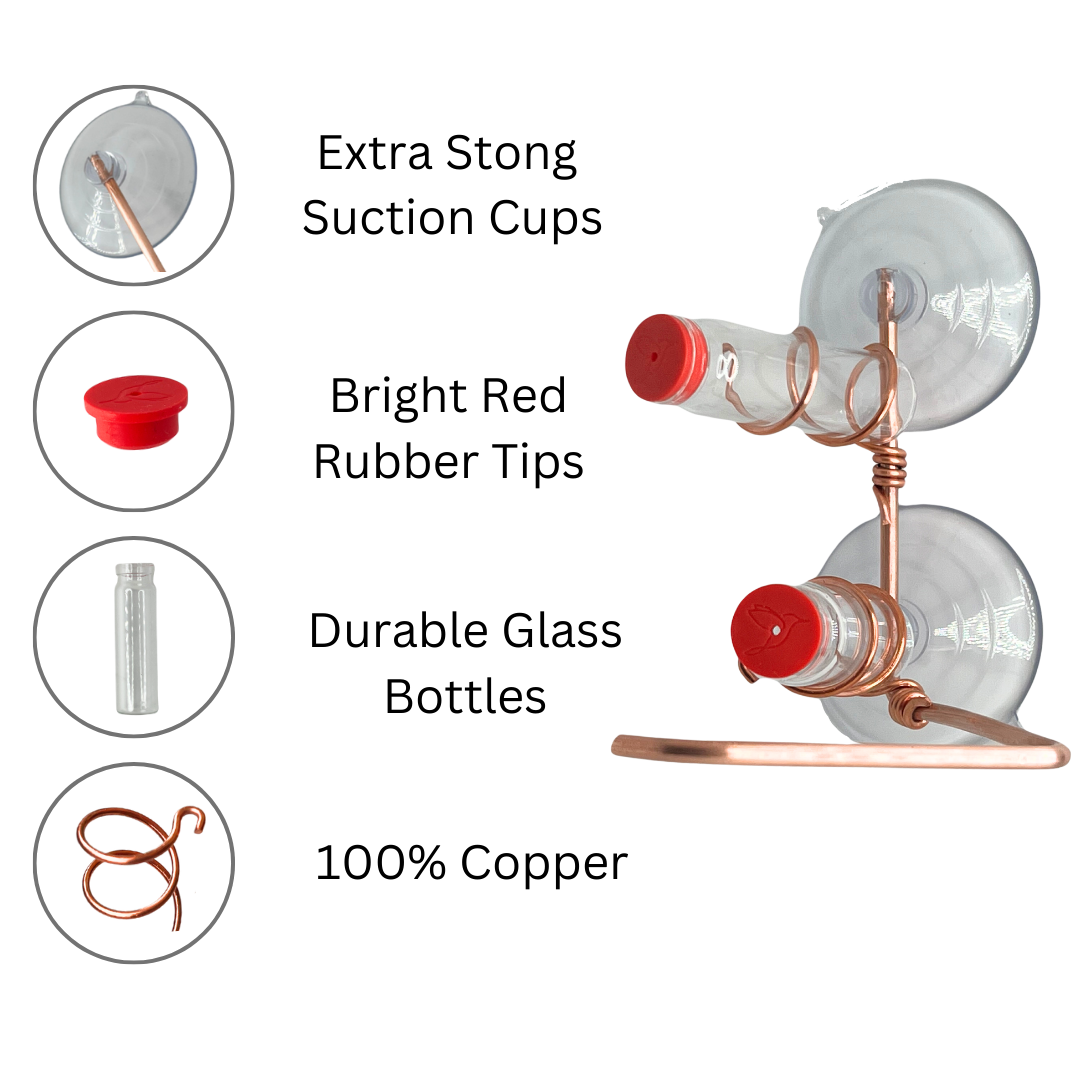 unique gift of window hummingbird feeder for outdoors