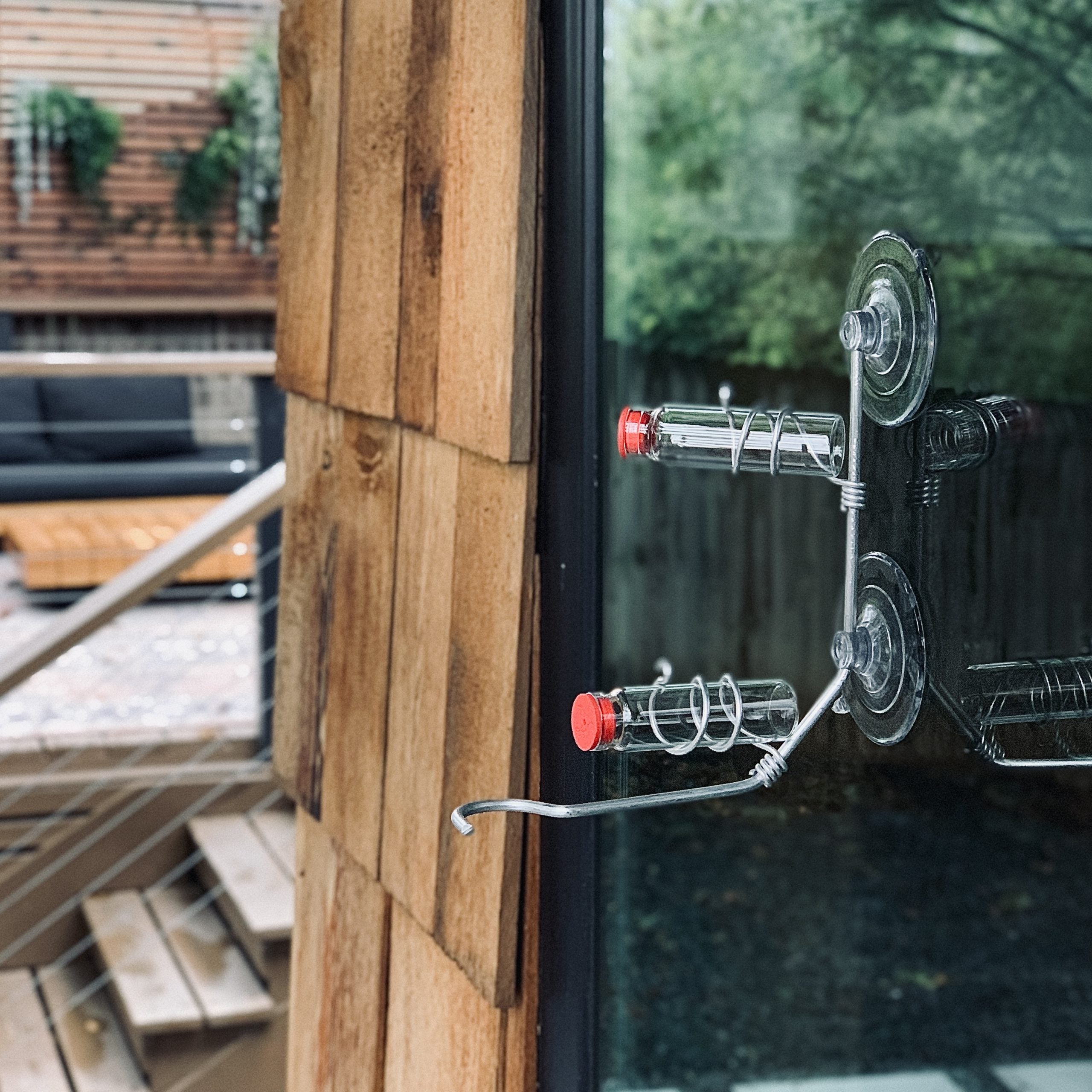 unique gift of window hummingbird feeder for outdoors
