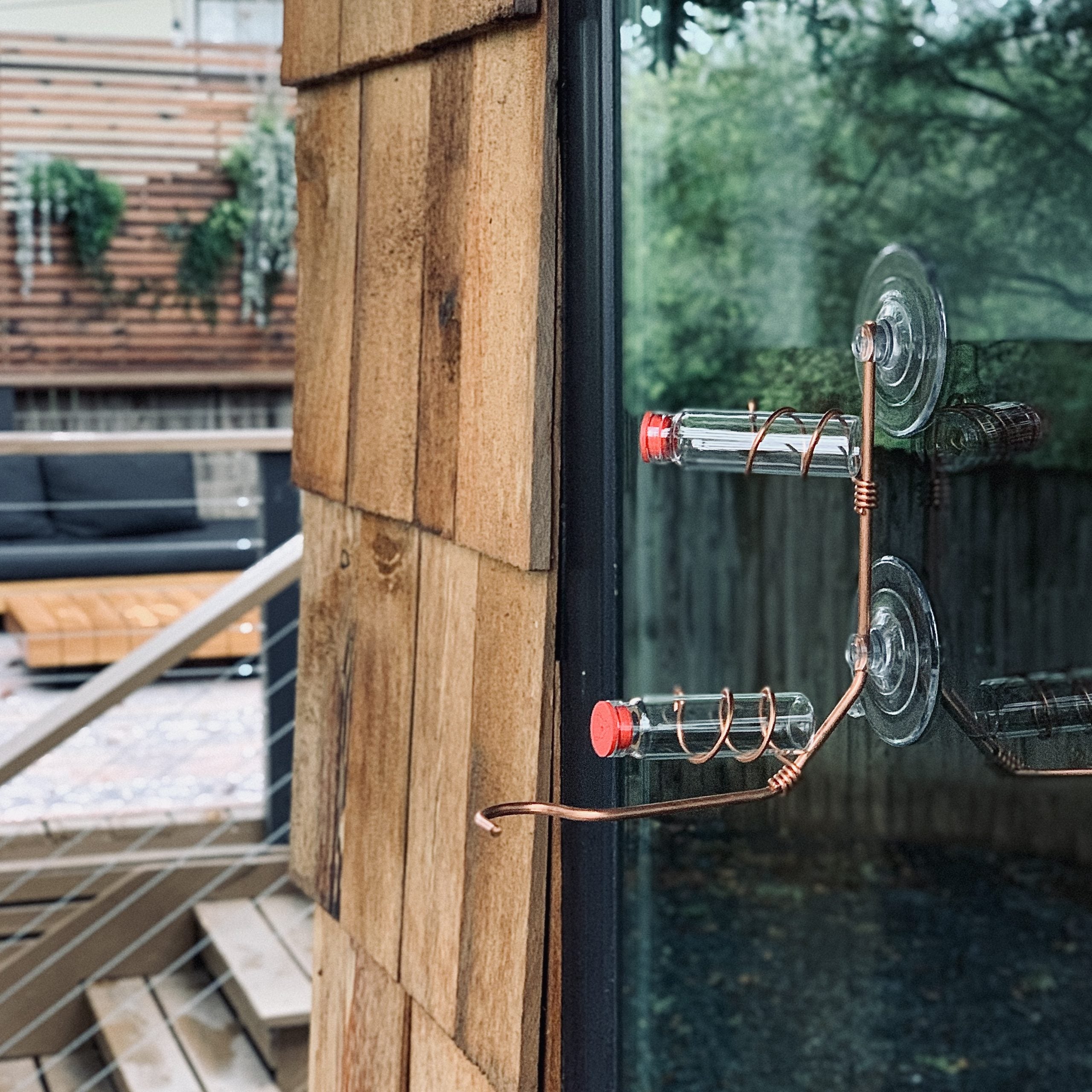 unique gift of window hummingbird feeder for outdoors