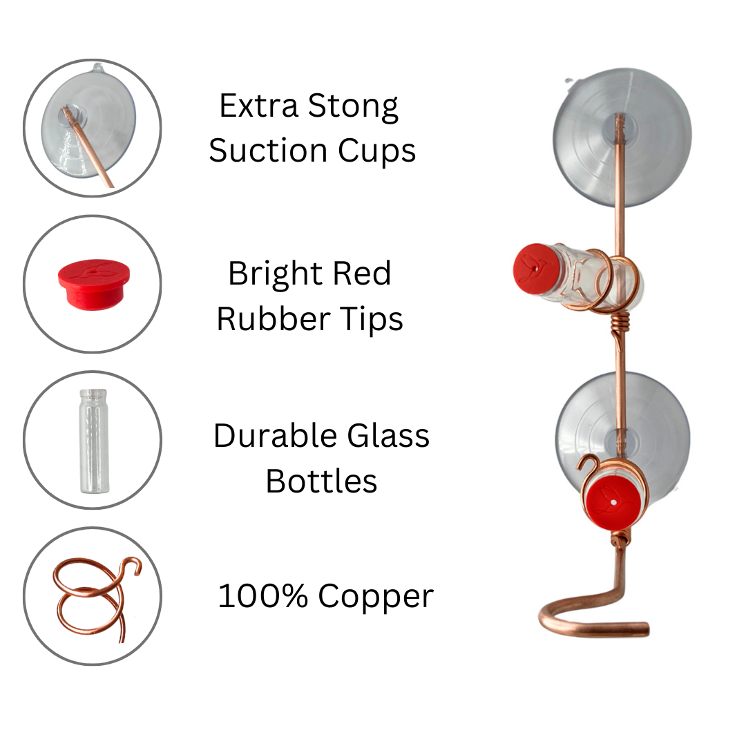 unique gift of window hummingbird feeder for outdoors