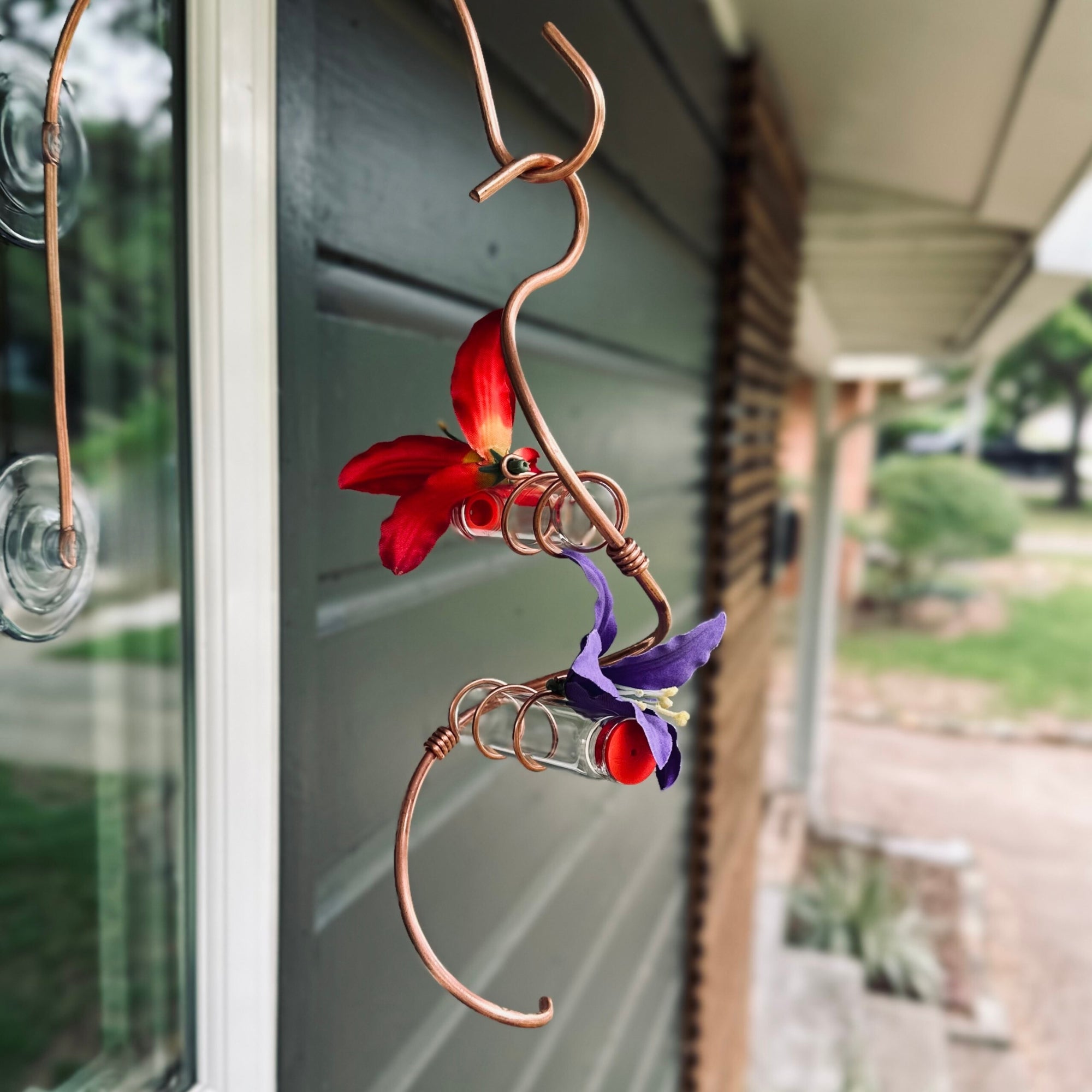 unique gift of window hummingbird feeder for outdoors