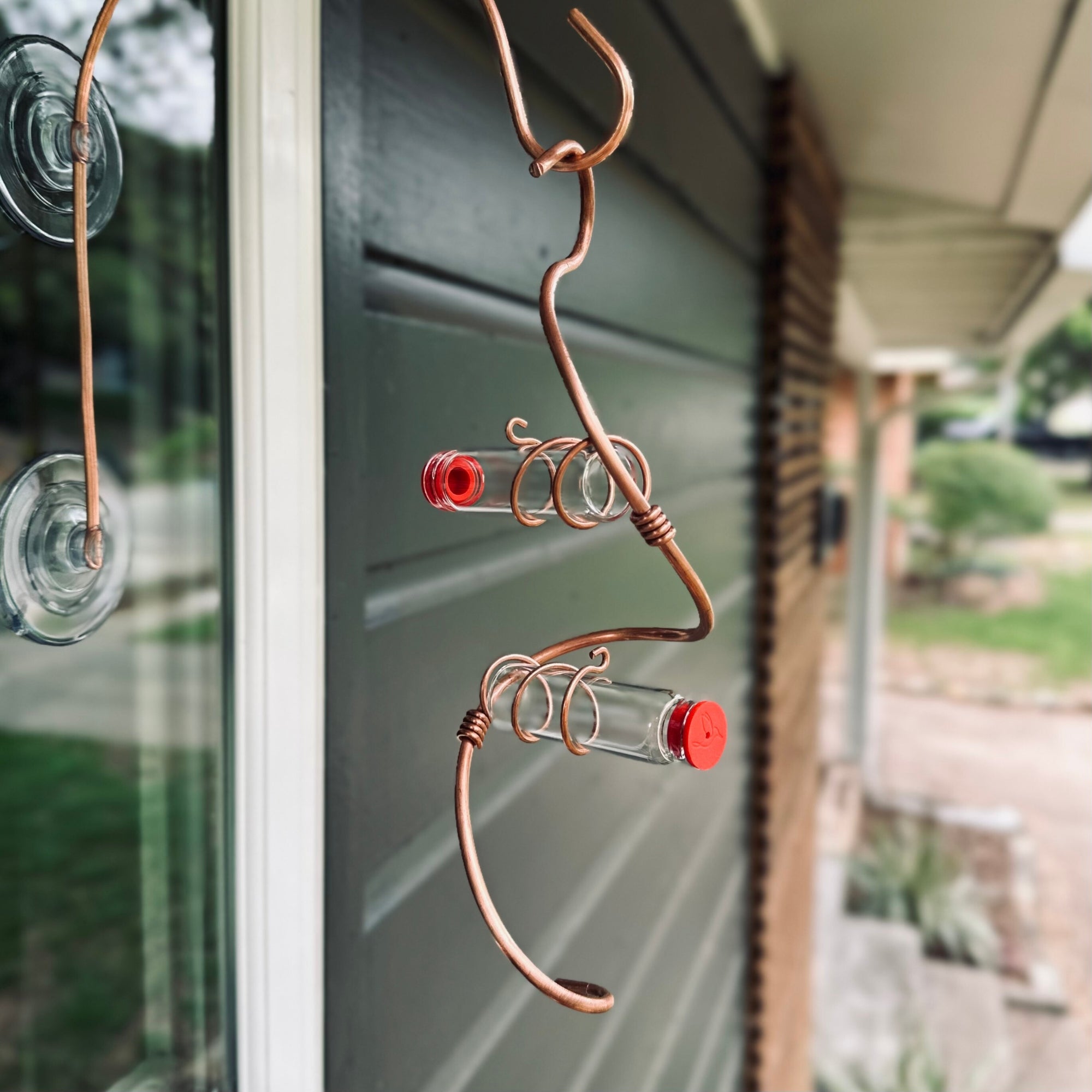 unique gift of window hummingbird feeder for outdoors