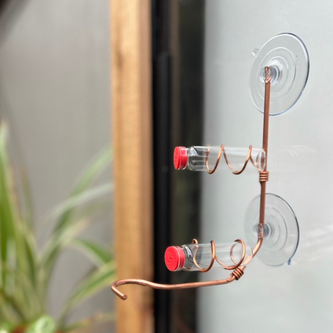 unique gift of window hummingbird feeder for outdoors