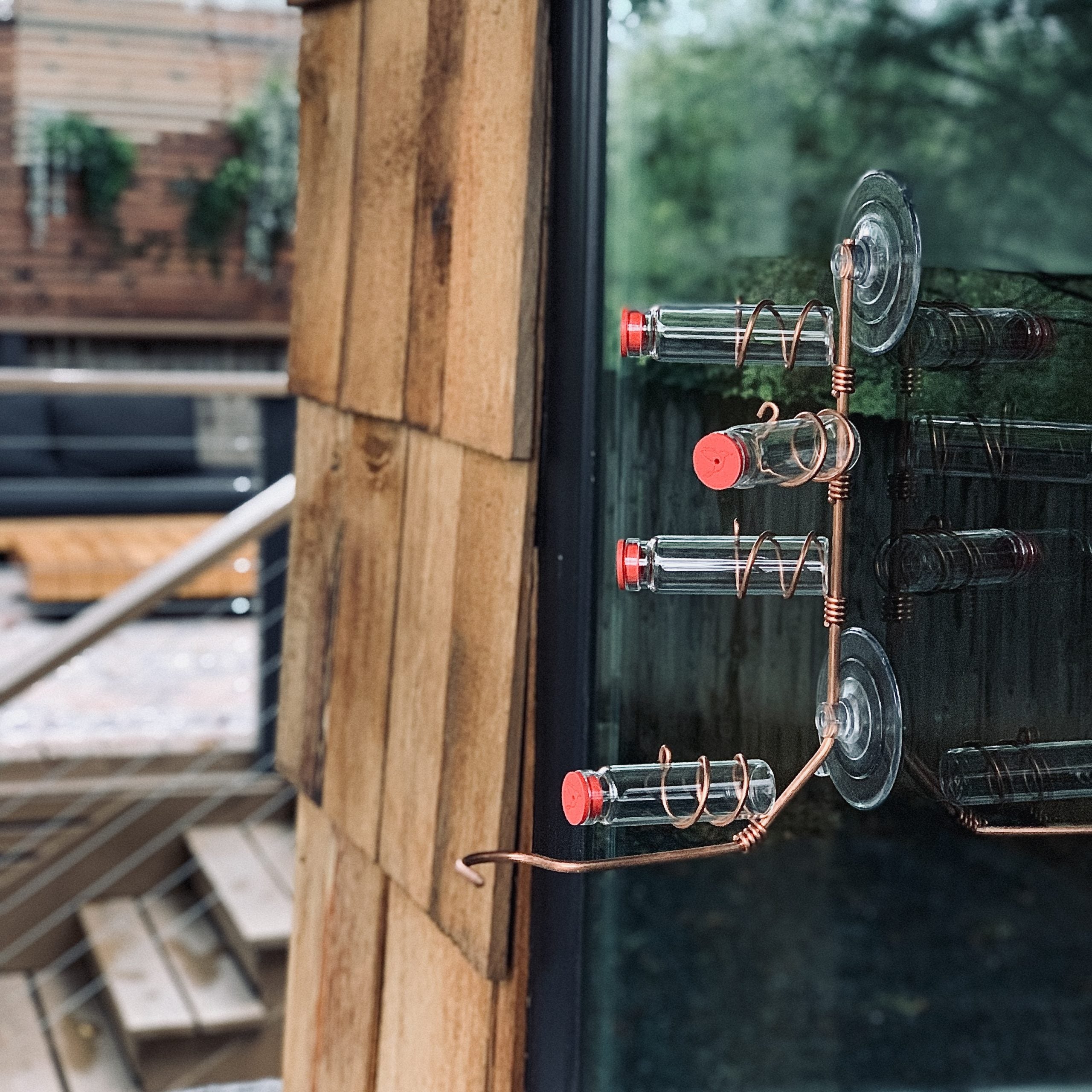 unique gift of window hummingbird feeder for outdoors