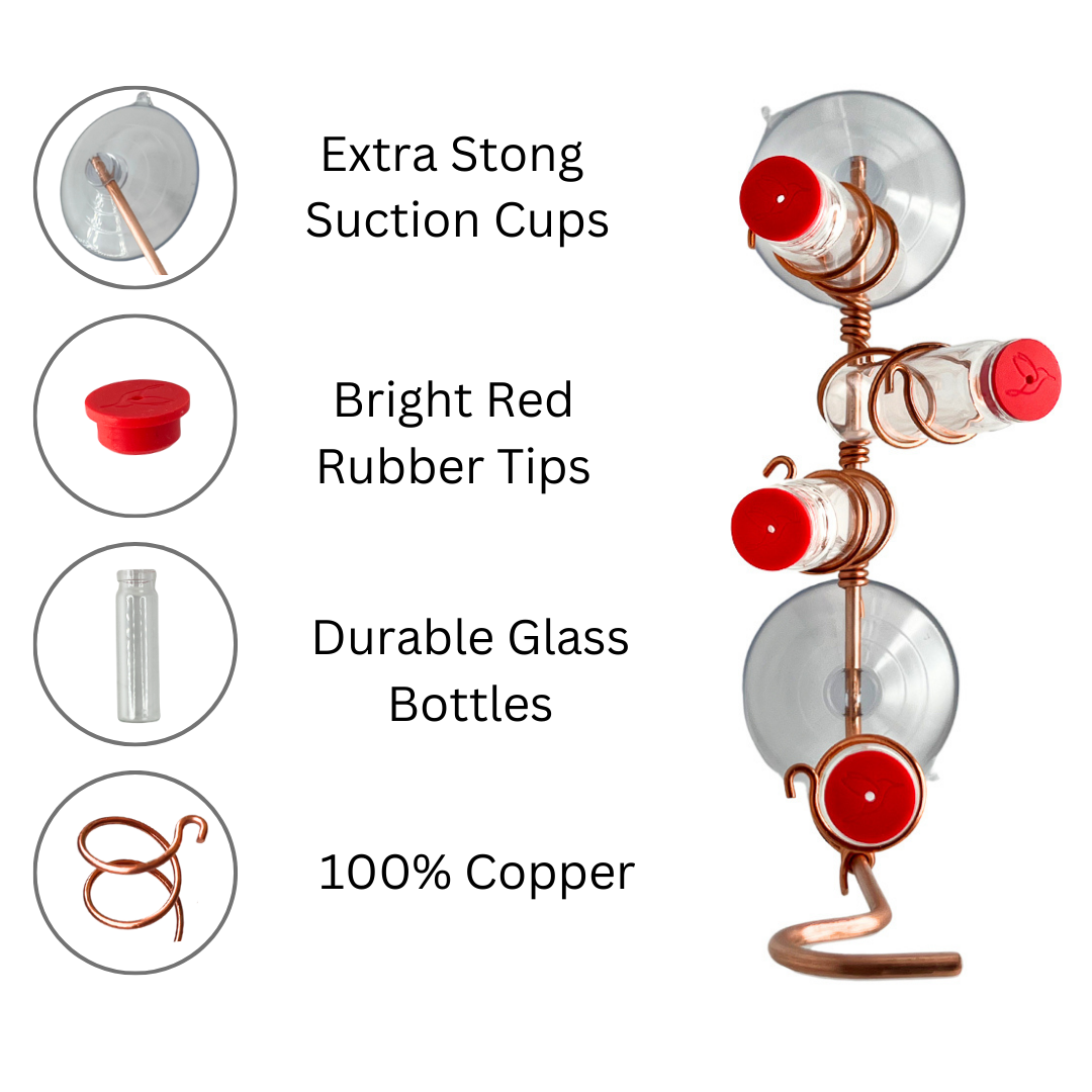 unique gift of window hummingbird feeder for outdoors