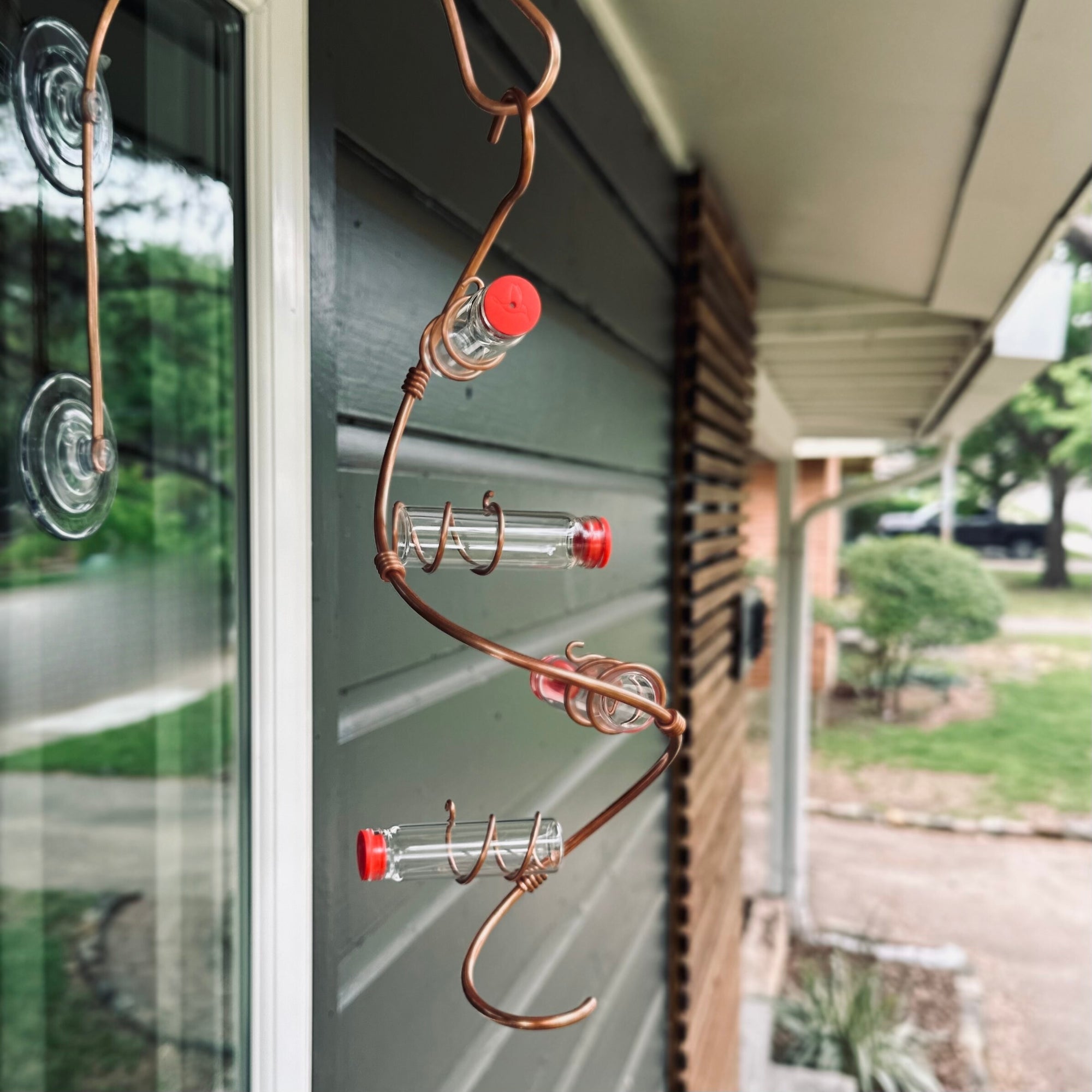 unique gift of window hummingbird feeder for outdoors