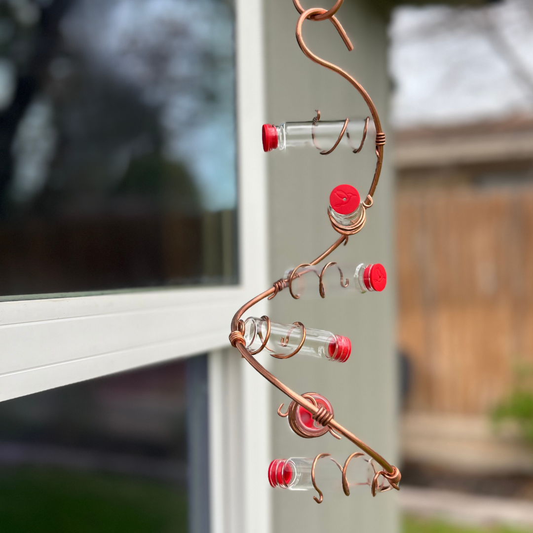 unique gift of window hummingbird feeder for outdoors