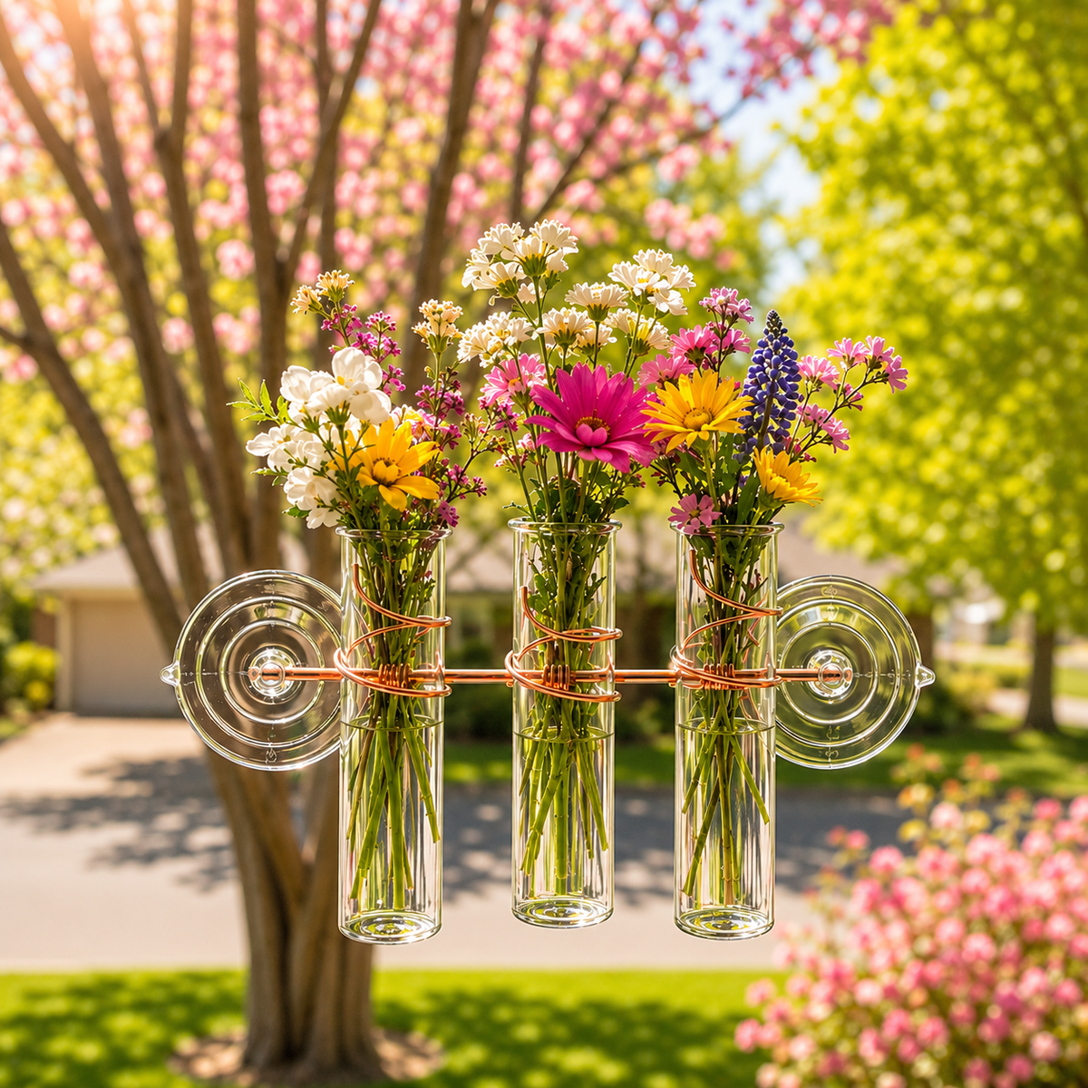 The Lily Window Vase Propagator (Triple Stem)