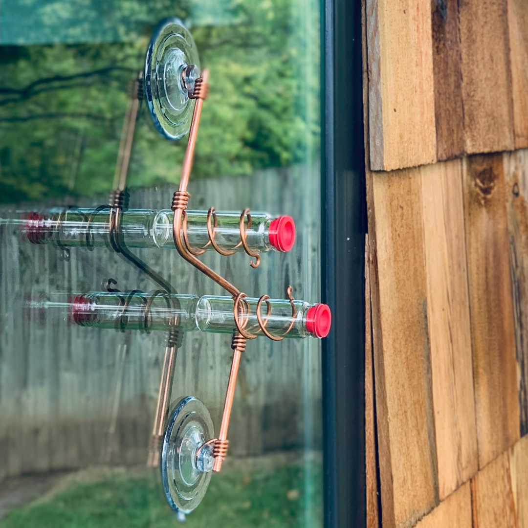 unique gift of window hummingbird feeder for outdoors