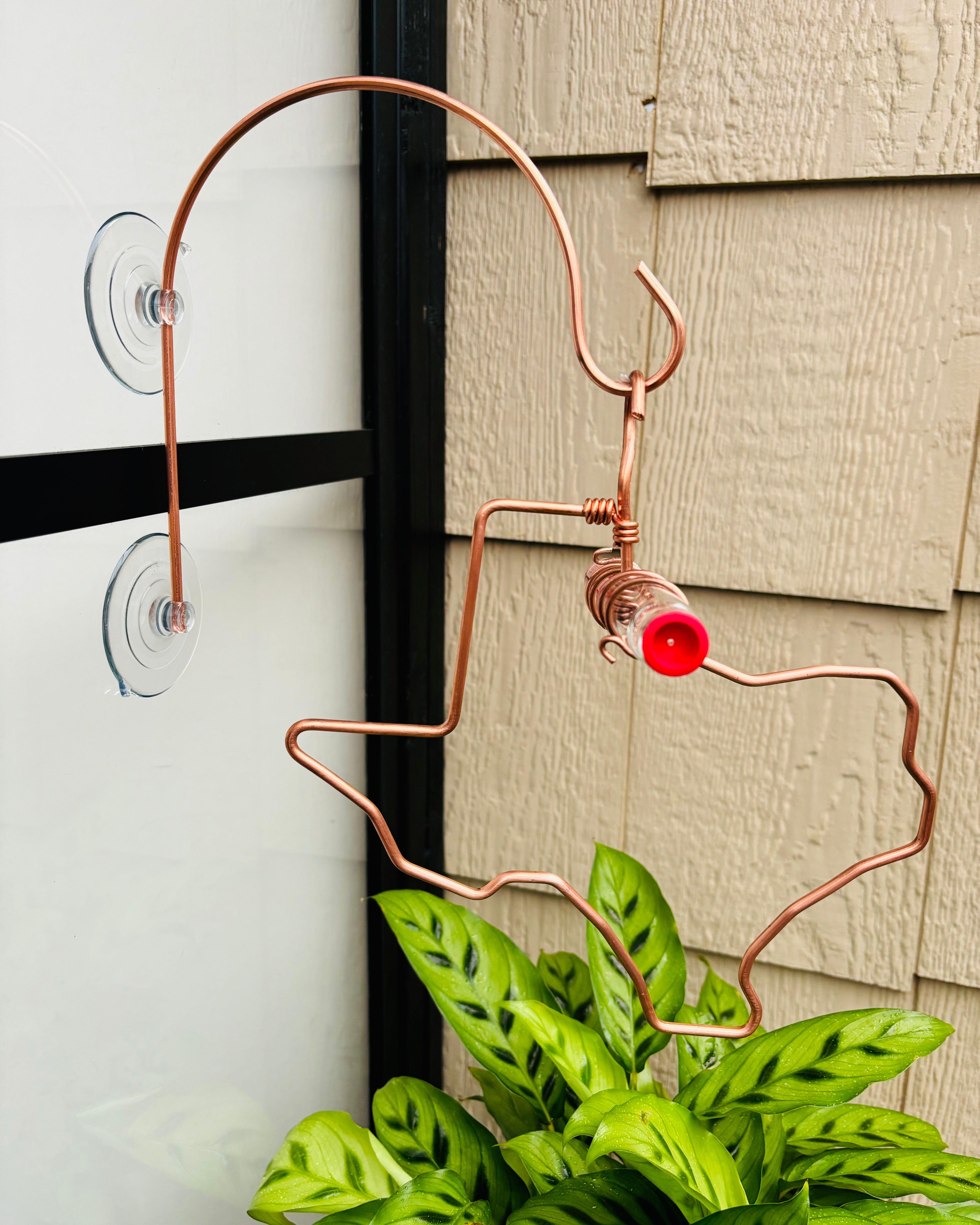 unique gift of window hummingbird feeder for outdoors