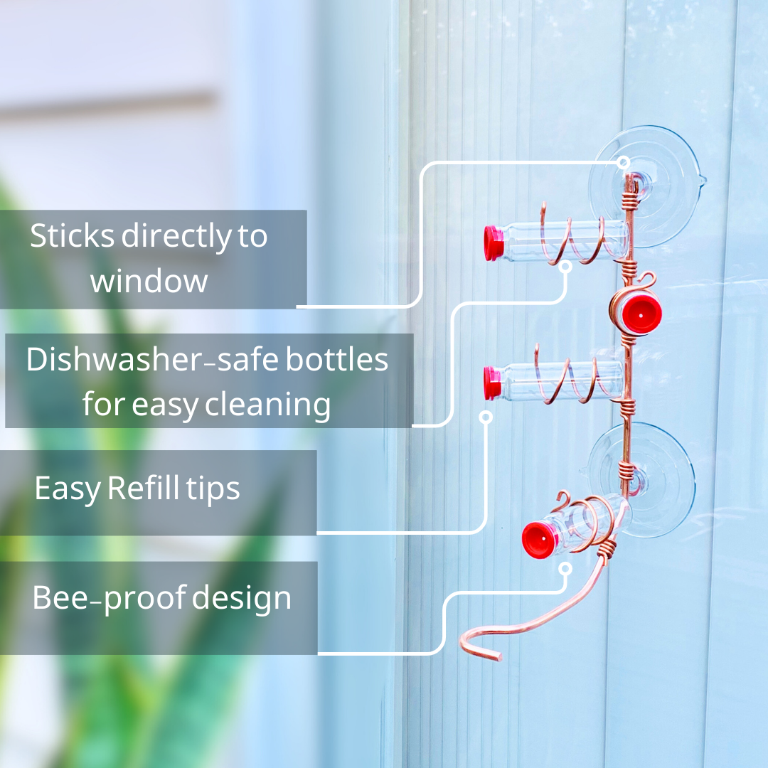 unique gift of window hummingbird feeder for outdoors 