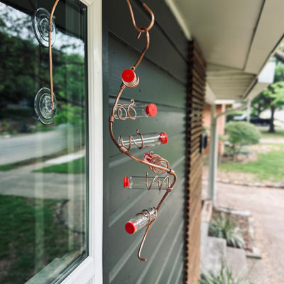 unique gift of window hummingbird feeder for outdoors 