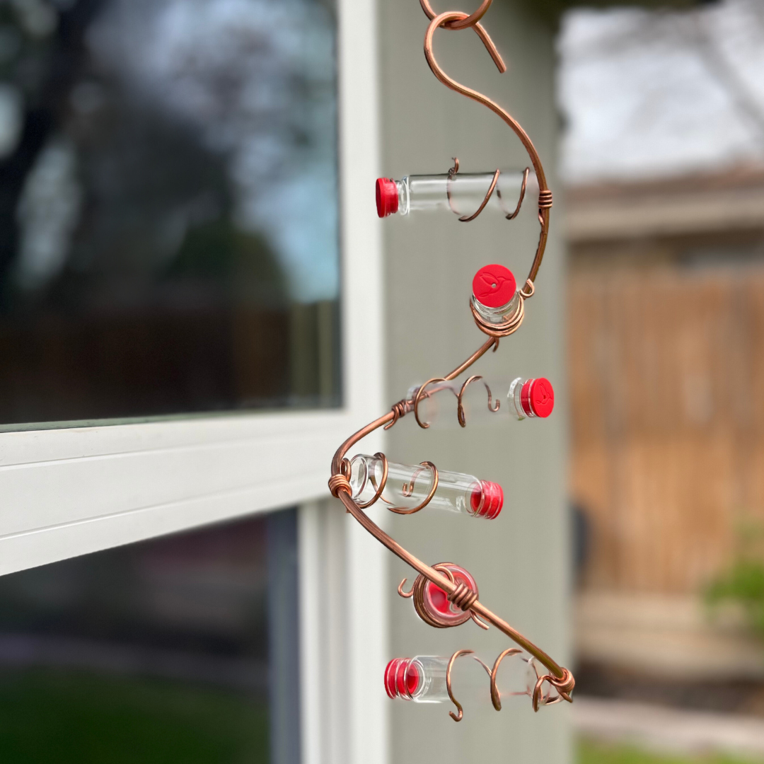 unique gift of window hummingbird feeder for outdoors 