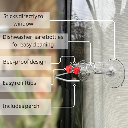 unique gift of window hummingbird feeder for outdoors 