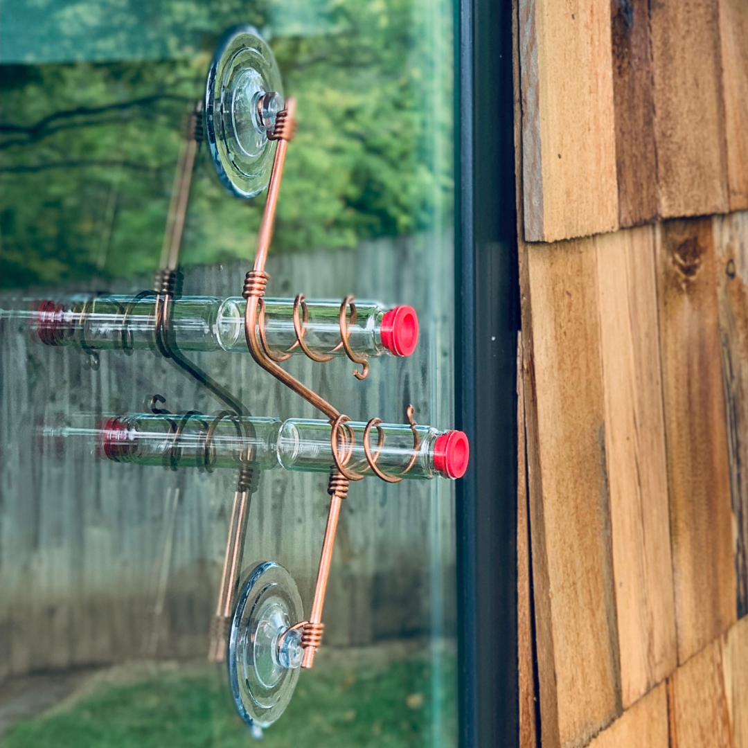 unique gift of window hummingbird feeder for outdoors 