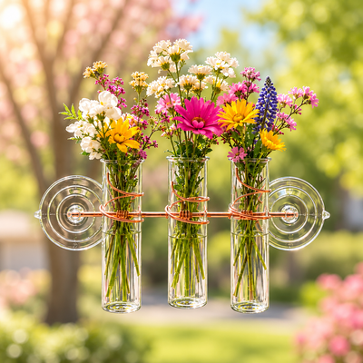 The Lily Window Vase Propagator (Triple Stem)