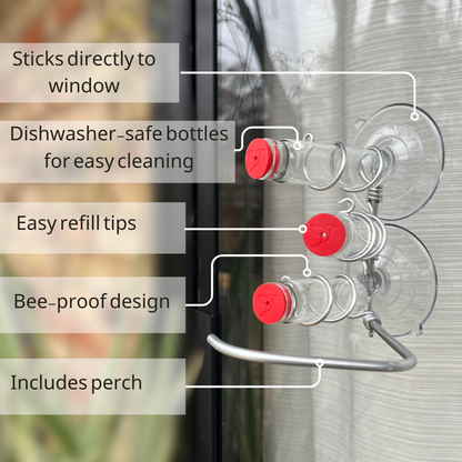 unique gift of window hummingbird feeder for outdoors 