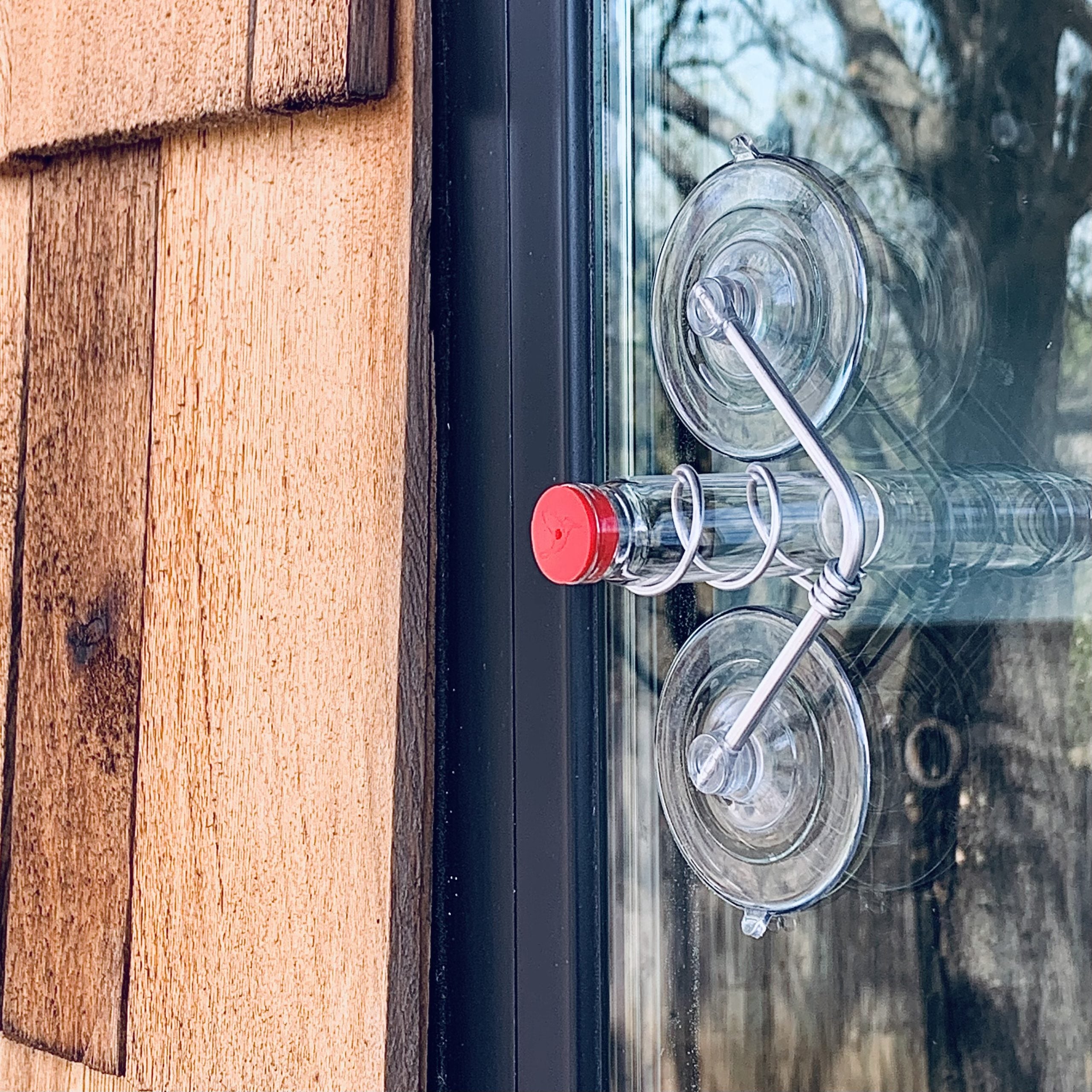 unique gift of window hummingbird feeder for outdoors 